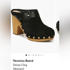 Veronica Beard black suede clog, new in box size 8.